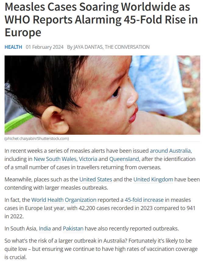 多国发布警告，欧洲麻疹激增45倍！那中国...