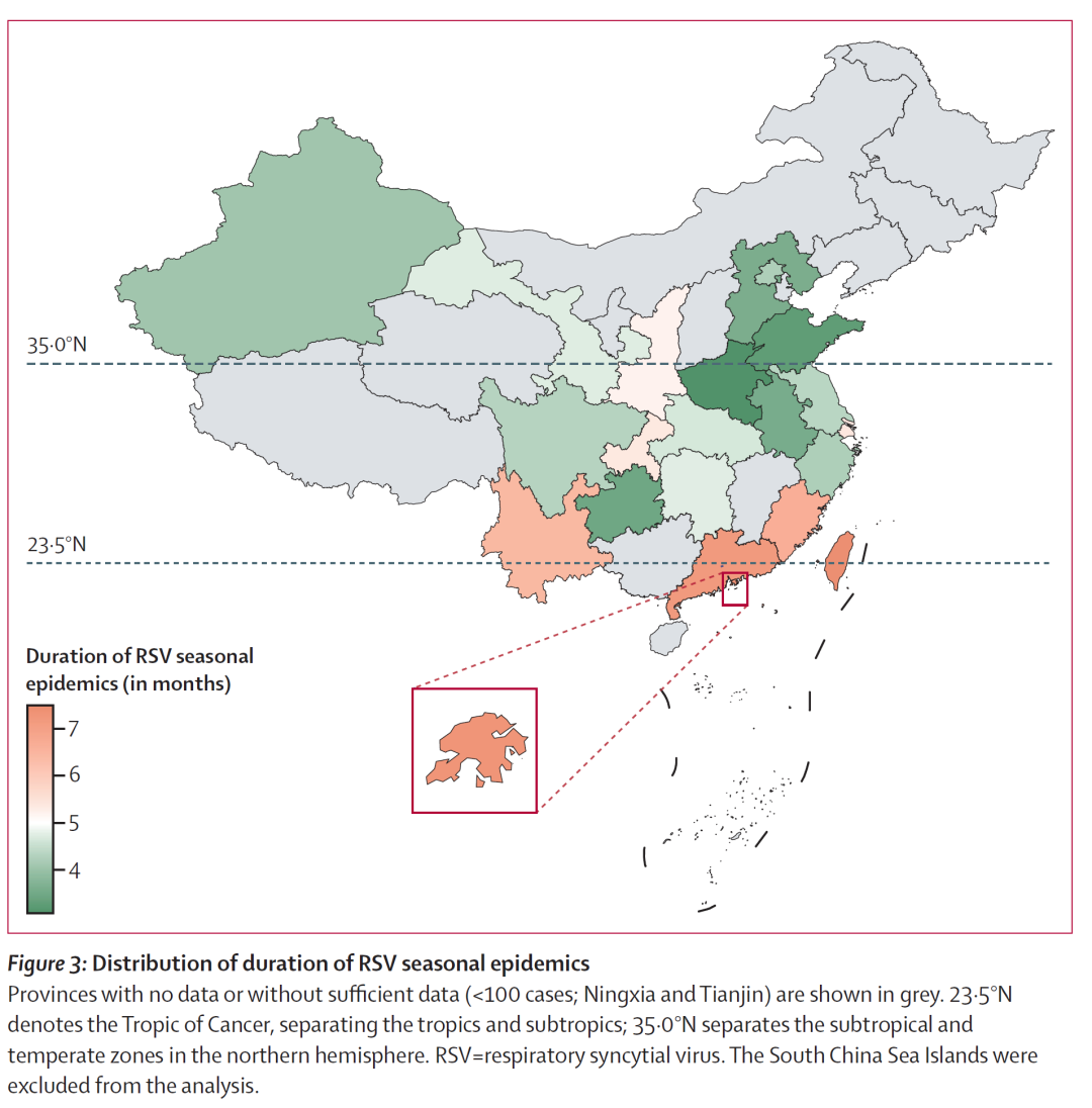 《柳叶刀-全球健康》：中国呼吸道合胞病毒流行性特征